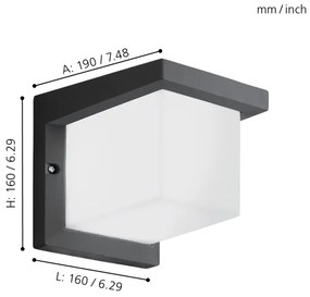 Eglo 95097 - Applique da esterno DESELLA 1 LED/10W/230V