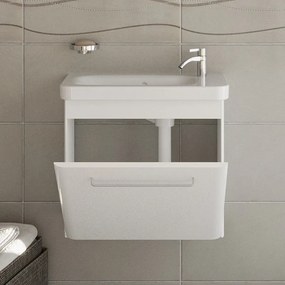 Mobiletto bagno 60 cm profondità ridotta colore bianco | LAC-IRIS-60-B - KAMALU