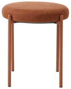 Sgabello color terracotta in metallo impilabile Pelican – Unique Furniture