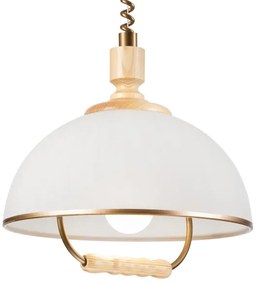 Lampadario a scomparsa RAMONA 1xE27/60W/230V beige/marrone chiaro