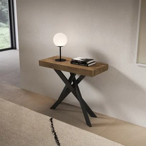Consolle allungabile Libo Small - Noce gambe antracite 90x40/196 cm