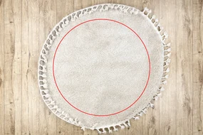 Tappeto BERBER 9000 cerchio crema Frange berbero marocchino shaggy - PRODOTTO DI SECONDO GRADO