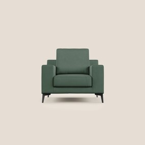 Prestige poltroncina moderna in microfibra smacchiabile T11 verde