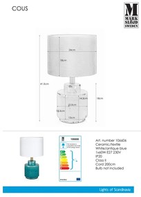 Markslöjd 106606 - Lampada da tavolo COUS 1xE27/60W/230V