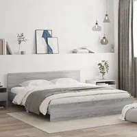 Giroletto con Testiera Grigio Sonoma 160x200 cmcod mxl 85518