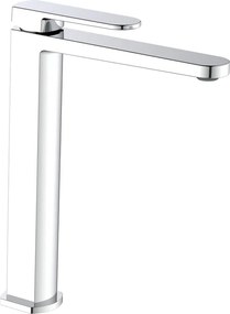 Rubinetto per lavabo Zefir cromato AQUASANIT getto laminare cristallino a canna alta