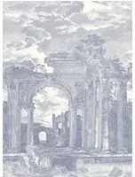 Arte International Carta da parati panoramica Rovine - Denim Blue