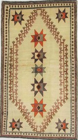 Gashghai Tappeto 230x130 Beige (Iran) Annodato A Mano