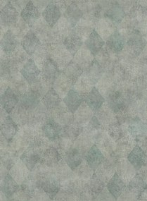 Rebel Walls Carta da parati Small Painted Diamonds - Fancy Green