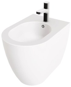 Bidet a Terra Azzurra Ceramica "Comoda" Bianco Opaco