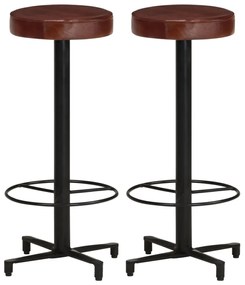 Sgabelli Da Bar 2 Pz 76 Cm İn Vera Pelle /