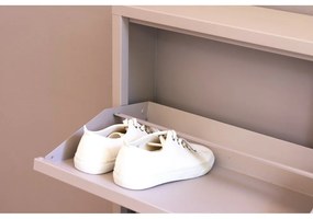 Scarpiera in metallo grigio-beige Billy - Spinder Design