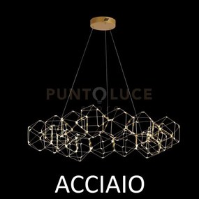 Lampada a sospensione lineare lucciola 15, acciaio inossidabile led...