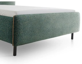 Letto matrimoniale imbottito verde scuro rete non inclusa 160x200 cm Primo – Meise Möbel