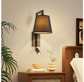 Brilagi - Applique a LED RAYA 1xE14/40W/230V + LED/3W nero