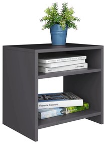 Comodini 2 pz grigio 40x30x40 cm in truciolato