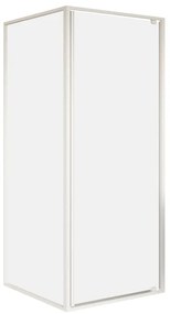 Porta doccia L 85 x H 200 cm in vetro vetro senza finitura / trasparente profilo bianco