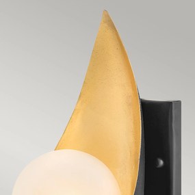 Applique Contemporanea Ren Acciaio Nero Opaco Oro 1 Luce G9 3 Ledw 3000K 300Lm