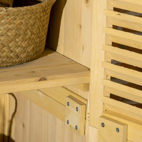 Armadio Mobile Portaoggetti da Giardino 87x46,5x160 cm in Legno...