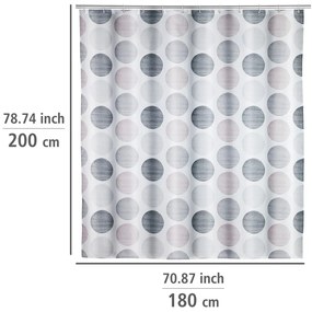 Tenda da doccia 180x200 cm Pastel Dots - Wenko