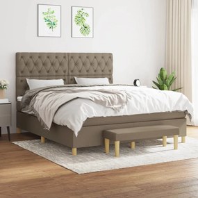 Giroletto A Molle Con Materasso Tortora 160x200 Cm İn Tessuto /