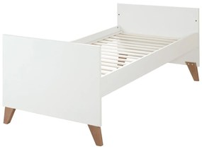 Lettino in colore bianco e naturale 70x140 cm Ole - Roba