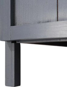 Armadio da Esterno 2 Ante 98x48x95,5 cm in Legno con Piano in Metallo Grigio...