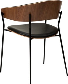 Sedia da pranzo nera/colore naturale scuro con braccioli Crib – DAN-FORM Denmark