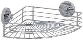 WENKO 20887100-Mensola tonda VACUUM-LOC in acciaio 31x22,5 cm, cromo lucido