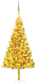 Albero di Natale Preilluminato con Palline Oro in diverse misure PET, Albero di Natale Preilluminato con Palline Oro 180 cm PET II