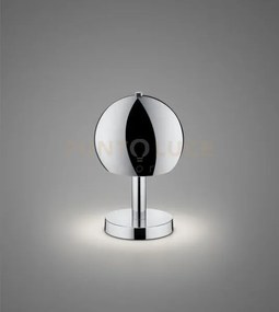 Boccia lampada da tavolo metallo cromo h. 29cm 1 attacco e27