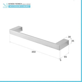 Set con appendino, porta rotolo e porta salviette a muro argento Sky