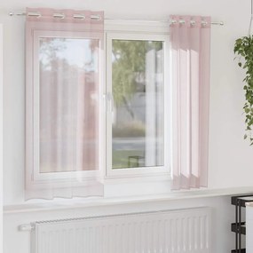 Tende İn Voile Con Occhielli 2 Pz Rosa Chiaro 140x175 Cm /