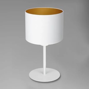 Lampada da tavolo ARDEN 1xE27/60W/230V diametro 18 cm bianco/oro