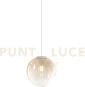 Sospensione 1 luce attacco e27 in vetro big eclipse d25cm ambra ros...