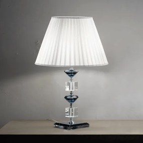 Lampada da tavolo GALA in vetro con dettagli in metallo Ottanio 40x66 cm