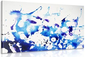 Quadro su tela – Acquerello blu in stile astratto