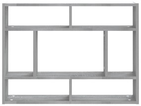Mensola a muro grigio sonoma 75x16x55 cm in legno multistrato