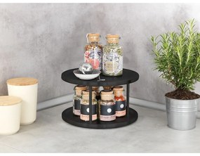 Organizzatore di spezie nero Lazy Susan - Wenko
