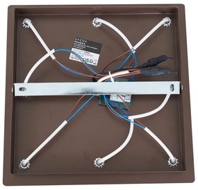 Plafoniera di design bronzo con vetro bronzo 9 luci - Athens