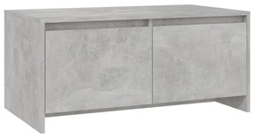 Tavolino da salotto grigio cemento 90x50x41,5 cm in truciolato