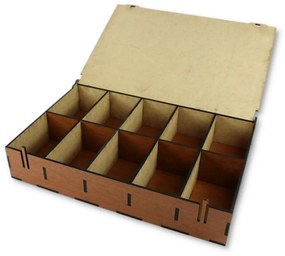 Scatola organizer in legno con chiusura - Medio