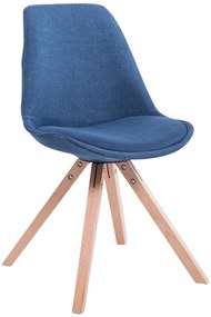 Sedia Per Visitatori Toulouse Stoff Square - Eleganza E Comfort / Blau / Natura