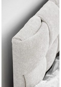 Letto matrimoniale imbottito color crema con rete inclusa 140x200 cm Eve – Miuform