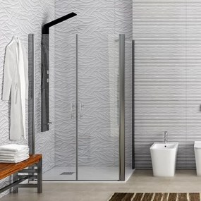 Box doccia 70x70 angolare apertura saloon KS2800-SSN - KAMALU