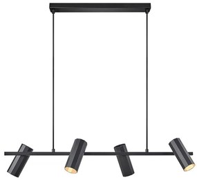 Nordlux - Lampadario a sospensione con filo ALANIS 4xGU10/15W/230V nero