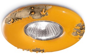 Spot Vintage Ceramica Gialla 1 Luce Gu10 11Cm