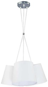 Duolla - Lampadario a sospensione con filo ROSSA 3xE27/40W/230V bianco