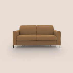 Ortensia divano letto materasso H18 cm con piedi alti in elegante microfibra smacchiabile T11