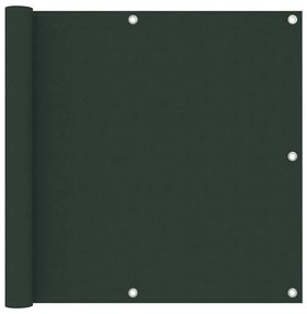 Paravento Da Balcone Verde Scuro 90x400 Cm Tessuto Oxford /